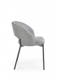 Krzesło tapicerowane K373 na metalowych nogach - popielaty krzesło k373 - popielaty