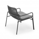 Krzesło ogrodowe Melby - czarny / popielaty krzesło ogrodowe melby - czarny / popielaty