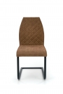 Krzesło tapicerowane K265 - czarny / brązowy / dąb miodowy krzesło tapicerowane k265 - czarny / brązowy / dąb miodowy