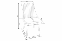 Krzesło tapicerowane K285 - beżowy Krzesło tapicerowane K285 - beżowy