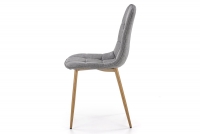 Krzesło tapicerowane K316 - popielaty / dąb miodowy Krzesło tapicerowane K316 - popielaty / dąb miodowy