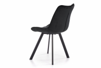 Krzesło tapicerowane K332 na metalowych nogach - czarny / czarne nogi Krzesło tapicerowane K332 na metalowych nogach - czarny / czarne nogi