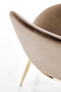 Krzesło tapicerowane K460 - beżowy / złoty krzesło tapicerowane k460 - beżowy / złoty