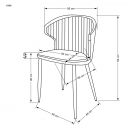 Krzesło tapicerowane K496 - jasny beżowy krzesło tapicerowane k496 - jasny beżowy