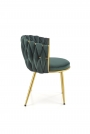 Krzesło tapicerowane K517 - ciemny zielony / złoty krzesło tapicerowane k517 - ciemny zielony / złoty