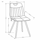 Krzesło tapicerowane K521 - popielaty krzesło tapicerowane k521 - popielaty