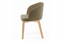 Krzesło tapicerowane Nerevio z drewnianymi nogami - Dream 01 / beż / nogi buk Krzesło tapicerowane Nerevio z drewnianymi nogami - Dream 01 / beż / nogi buk