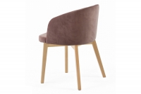 Krzesło tapicerowane Nerevio z drewnianymi nogami - Solo 254 / brudny róż / nogi buk Krzesło tapicerowane Nerevio z drewnianymi nogami - Solo 254 / brudny róż / nogi buk