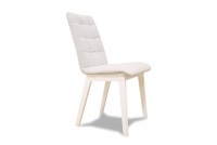 Krzesło drewniane Platinum 4 z tapicerowanym siedziskiem biale krzesło drewniane