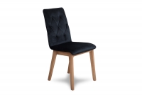 Krzesło drewniane Platinum 5 z tapicerowanym siedziskiem czarne krzesło 