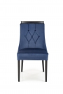 Krzesło tapicerowane Royal - czarny / granat krzesło tapicerowane royal - czarny / granat