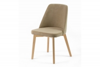 Krzesło tapicerowane Tagero na drewnianych nogach - Dream 01 / beż / nogi buk Krzesło tapicerowane Tagero na drewnianych nogach - Dream 01 / beż / nogi buk