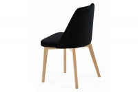 Krzesło tapicerowane Tagero na drewnianych nogach - Magic Velvet 2219 / czarny / nogi buk 