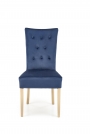 Krzesło tapicerowane Vermont - dąb miodowy / granatowy krzesło tapicerowane vermont - dąb miodowy / granatowy