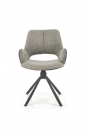 Krzesło tapicerowane z obrotowym siedziskiem K494 - popielaty / czarny krzesło tapicerowane z obrotowym siedziskiem k494 - popielaty / czarny