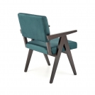 Krzesło tapicerowane z podłokietnikami Memory - heban / ciemny zielony krzesło tapicerowane z podłokietnikami memory - heban / ciemny zielony