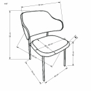 Krzesło tapicerowane z profilowanym oparciem K497 - kremowy krzesło tapicerowane z profilowanym oparciem k497 - kremowy