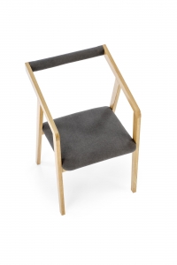 Krzesło z tapicerowanym siedziskeim Azul 2 - dąb naturalny / popiel krzesło z tapicerowanym siedziskeim azul 2 - dąb naturalny / popiel