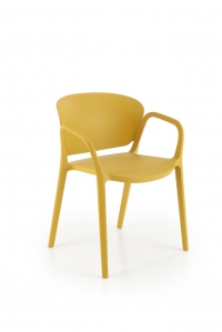 Krzesło z tworzywa sztucznego K491 - musztardowy krzesło z tworzywa sztucznego k491 - musztardowy