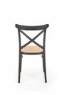 Krzesło z tworzywa sztucznego K512 - czarny / brązowy krzesło z tworzywa sztucznego k512 - czarny / brązowy
