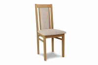 Krzesło drewniane tapicerowane Milano - beż Gemma 04 / dąb krzesło drewniane do salonu