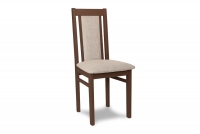 Krzesło drewniane tapicerowane Milano - beż Gemma 04 / orzech krzesło w kolorystyce orzech