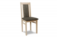 Krzesło drewniane tapicerowane Milano - ciemny brąz Zetta 294 / buk krzesło drewniane z grafitową tapicerką