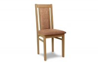 Krzesło drewniane tapicerowane Milano - rudy Zetta 295 / dąb krzesło dębowe do jadalni z rudą tapicerką