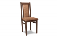 Krzesło drewniane tapicerowane Milano - rudy Zetta 295 / orzech drewniane krzesło z rudą tapicerką