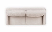 Kanapa rozkładana trzyosobowa Leina - beżowa plecionka Rosario 469 kanapa z miękkimi poduszkami 