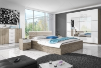 Łóżko sypialniane Beta 52 180x200 - san remo jasne / biały sypialnia w jasnym kolorze 