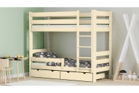 Łóżko dziecięce piętrowe Ala II   łóżko bezsęczne w kolorze wanilii