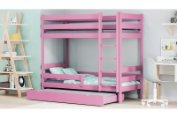 Łóżko dziecięce piętrowe trzyosobowe Ala III  łóżko dla dziewczynek