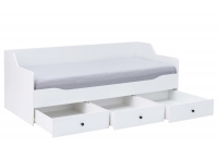 Łóżko młodzieżowe 90x200 Bergen 13 - biały jednosobowe białe łóżko