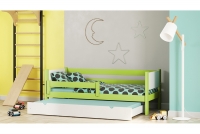 Łóżko dziecięce Denis parterowe wyjazdowe łóżko zielone