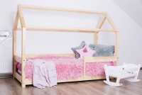 Łóżko dziecięce domek z barierką poziomą Melka  łóżeczko domek 