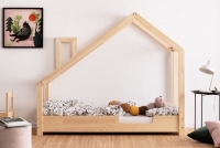 Łóżko dziecięce domek z kominem Luppo C łóżeczko sosnowe domek 