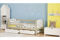 Łóżko dziecięce drewniane Denis III Gwiazdki łóżko sosnowe