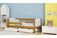 Łóżko dziecięce drewniane Denis III Gwiazdki łóżko z drewna