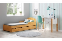 Łóżko dziecięce drewniane Fibi II łózko w kolorze olchy