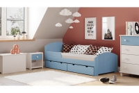 Łóżko dziecięce drewniane Fibi niebieskie łóżko dziecięce