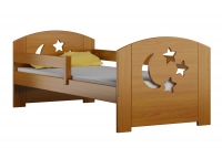Łóżko dziecięce drewniane Stars - Moon DP 021 Certyfikat łóżko z barierkami