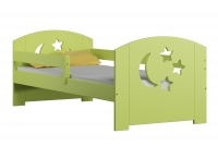 Łóżko dziecięce drewniane Stars - Moon DP 021 Certyfikat łózeczko zielone
