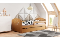 Łóżko dziecięce drewniane Stars - Moon DP 021 Certyfikat łóżeczko dziecięce