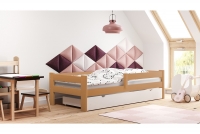 Łóżko dziecięce drewniane Tymek proste łóżko dziecięce