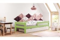 Łóżko dziecięce drewniane Tymek zielone łóżko dziecięce