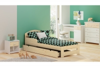 Łóżko dziecięce drewniane Wiki II sosnowe łóżko dziecięce
