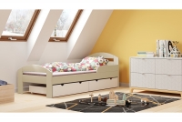 Łóżko dziecięce drewniane Wiki waniliowe łóżko z szufladami 