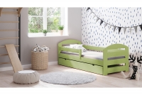 Łóżko dziecięce drewniane Wiola II zielone łóżko dzicięce