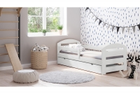 Łóżko dziecięce drewniane Wiola II białe łóżko dziecięce